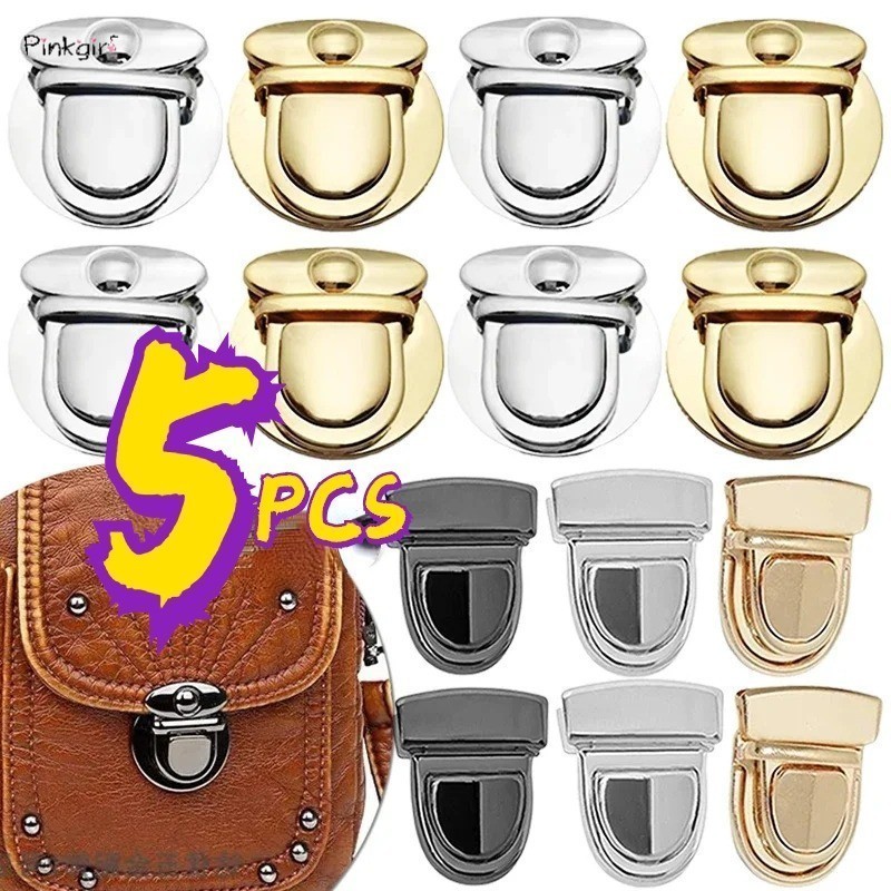 1/5Pcs Fecho De Fechadura Fivelas De Metal De Carteira Fivela Acessórios em Oferta na Shopee