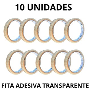 Kit 10 Rolos De Fita Adesiva Durex Fino Transparente 12x40mm em Oferta na Shopee