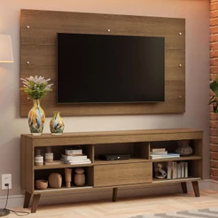 Rack com Painel para TV até 65 Polegadas com Pés Rustic Texas Madesa
