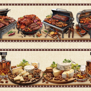 Tricoline Digital Barrado Churrasco e Petiscos, 50cm x 1,50m em Oferta na Shopee