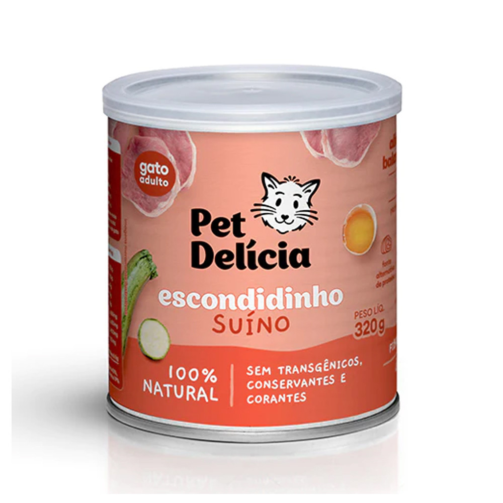 Ração Úmida Pet Delicia Natural Gatos Escondidinho Suíno 320g