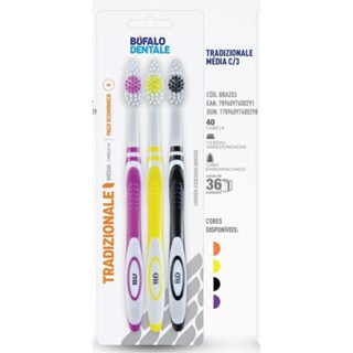 Escova Dental Tradizionale Media Com 3 Bufalo