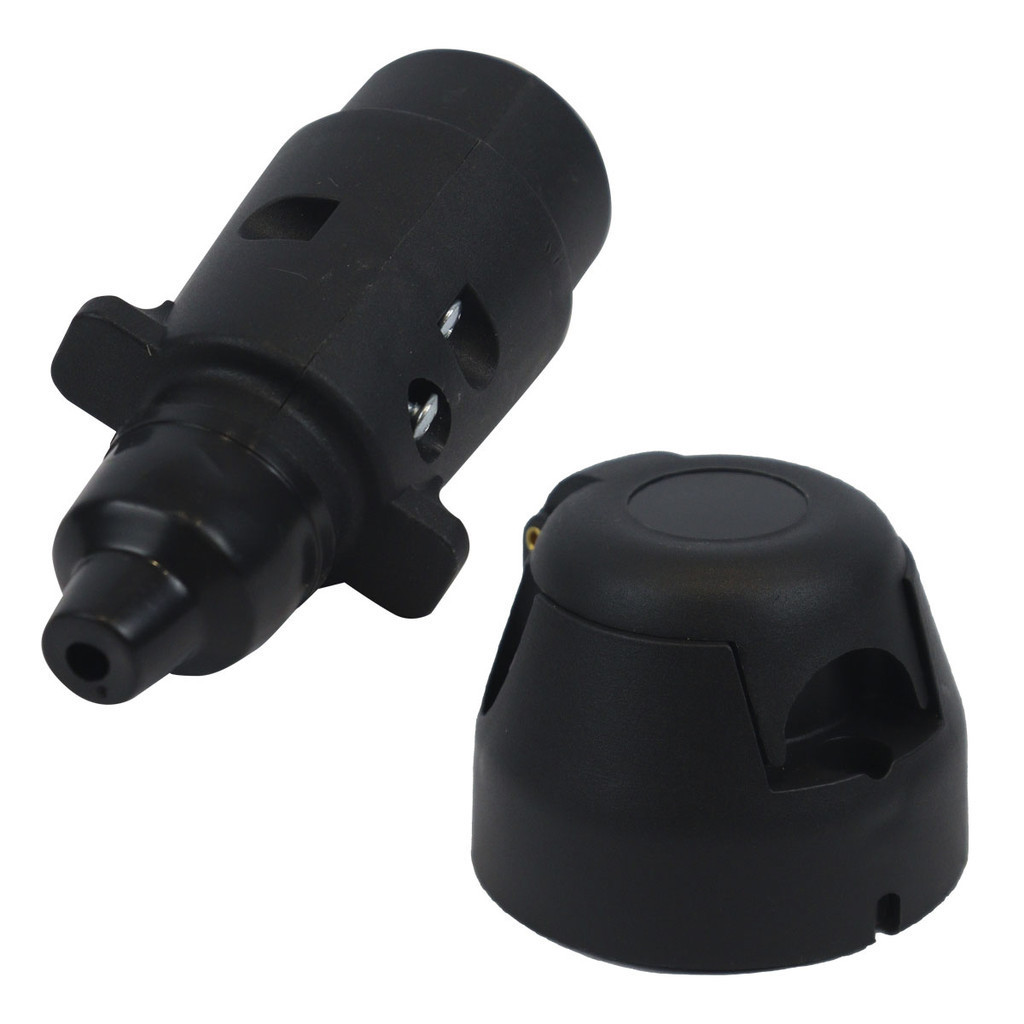 Kit Engate Reboque 7 Polos Bivolt Plastico Preto Macho Femea Carretinha Cavalo Facil Encaixe em Oferta na Shopee