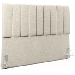 Cabeceira Cama Box Casal King 195 cm Dália W01 Linho Champagne - Lyam Decor