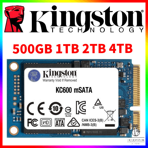 Kingston KC600 MSATA SSD Interno 2TB 512GB 1T (SKC600MS)