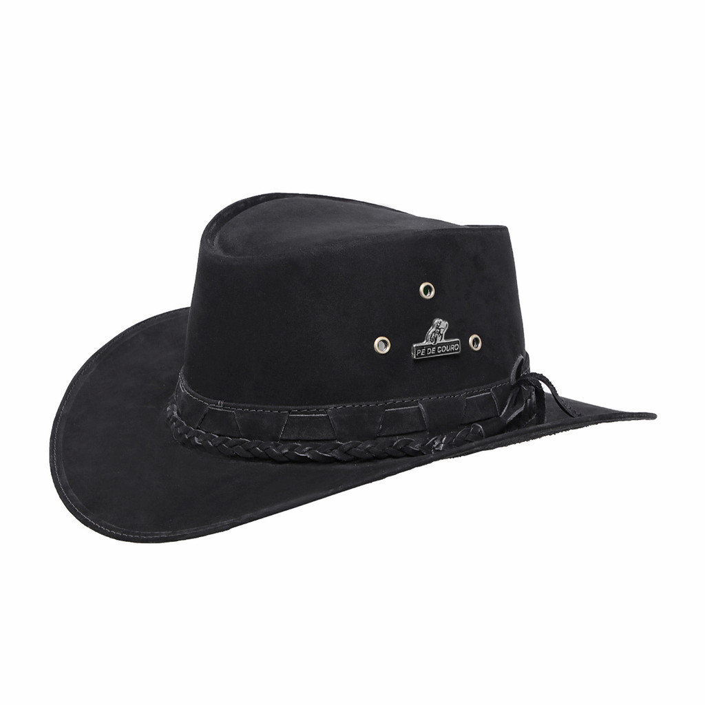 Chapéu Masculino Country Vaqueiro Rodeio Forrado Em Couro Cowboy Modelo Premium Peão