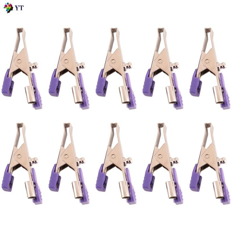 10Pcs ECG/EKG Eletrodos De Clip Jacaré Para Animais De Estimação , Usados Fixar Cabos