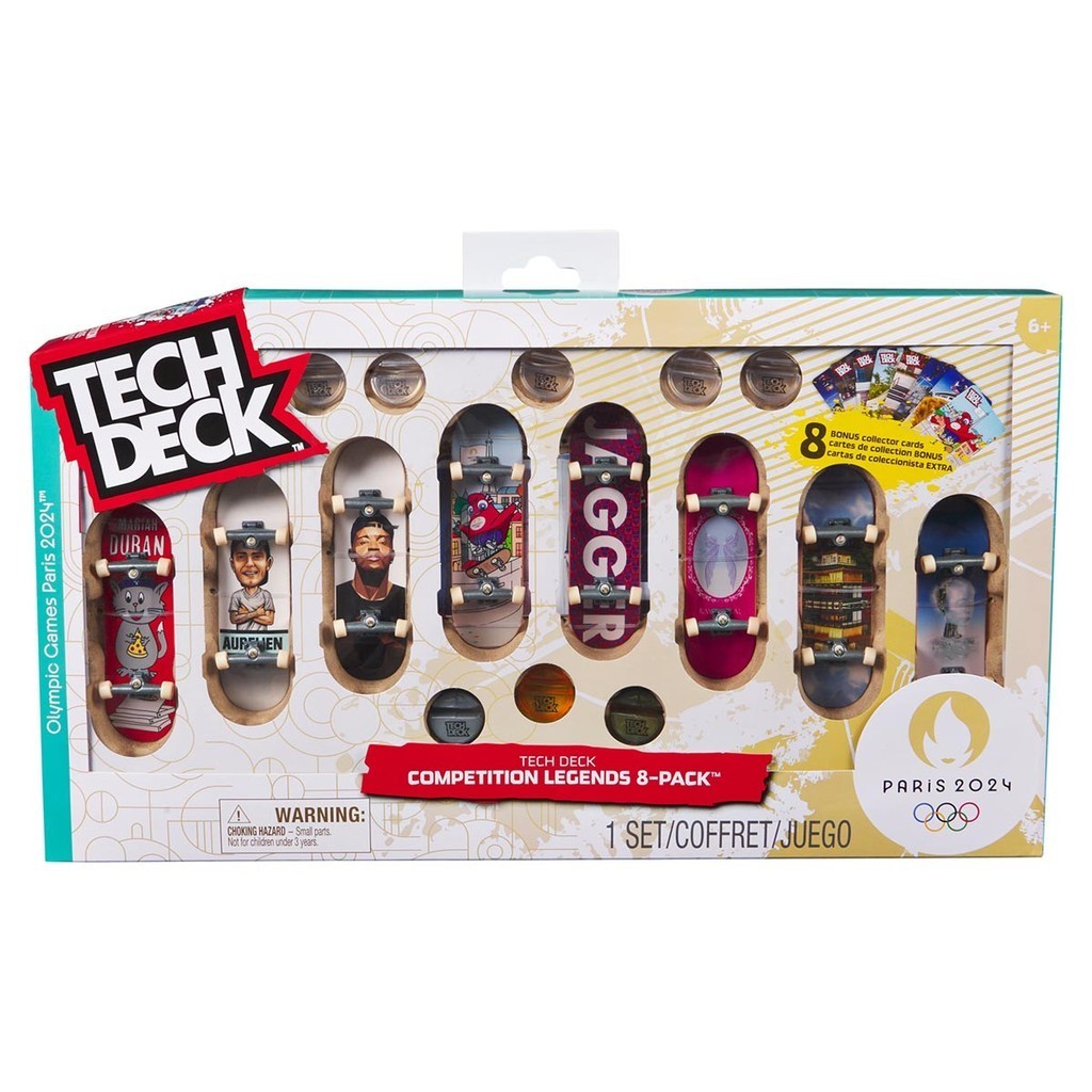 Pack Lendas da Competição com 8 Skates de Dedo - Tech Deck