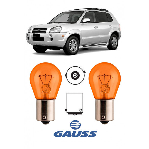 Par Lampada Pisca Seta Farol Hyundai Tucson Ix35 Azera I30