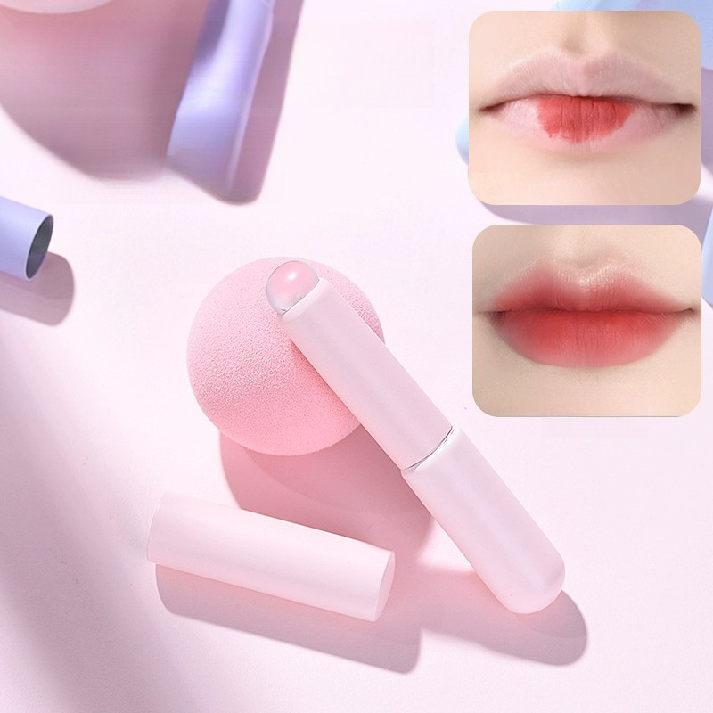 Upgraded Q Soft Silicone Lip Brush Concealer Portable round Head Lipstick with Lid Lip Glaze Brush Brushless Mark N5VM