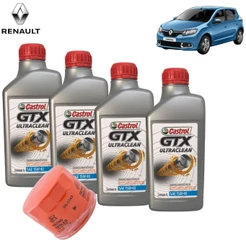 KIT 4L ÓLEO CASTROL GTX 15W40 + 1 FILTRO (TO1743) SANDERO 1.0 16V