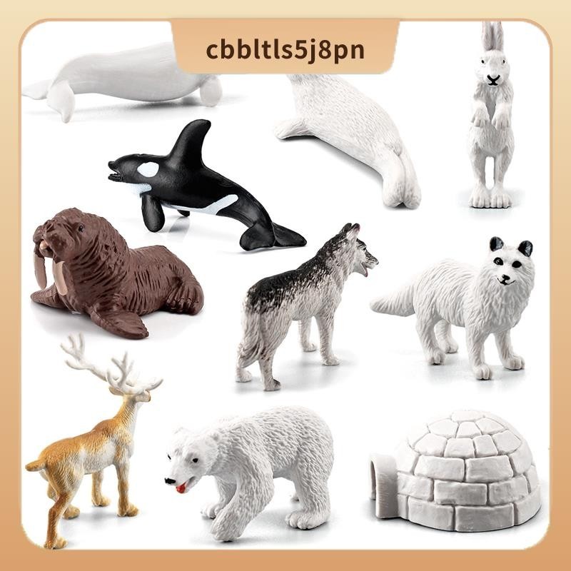 10Pcs Mini Simulação Urso Polar Beluga Selos De Coelhinho Polares Conjunto De Animais Árticos Kid Cognitive Education Toys em Oferta na Shopee