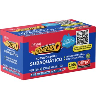 Massa adesiva epóxi subaquática 100g - Vedatudo - Dryko