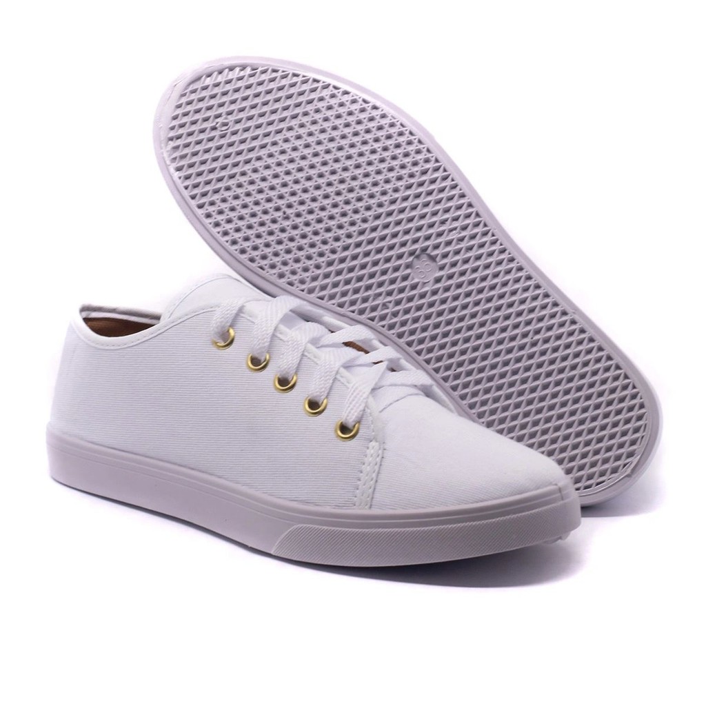 Tênis Feminino Casual Liso Tênis Feminino casual confortável e leve para trabalho e lazer barato lançamento