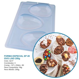 1~4 Forma Bwb Sp 49 Ovo De Páscoa Liso 250 G Silicone 3 Partes Profissional Cod-3617  (Sp Especial)  (BWB PASCOA) em Oferta na Shopee