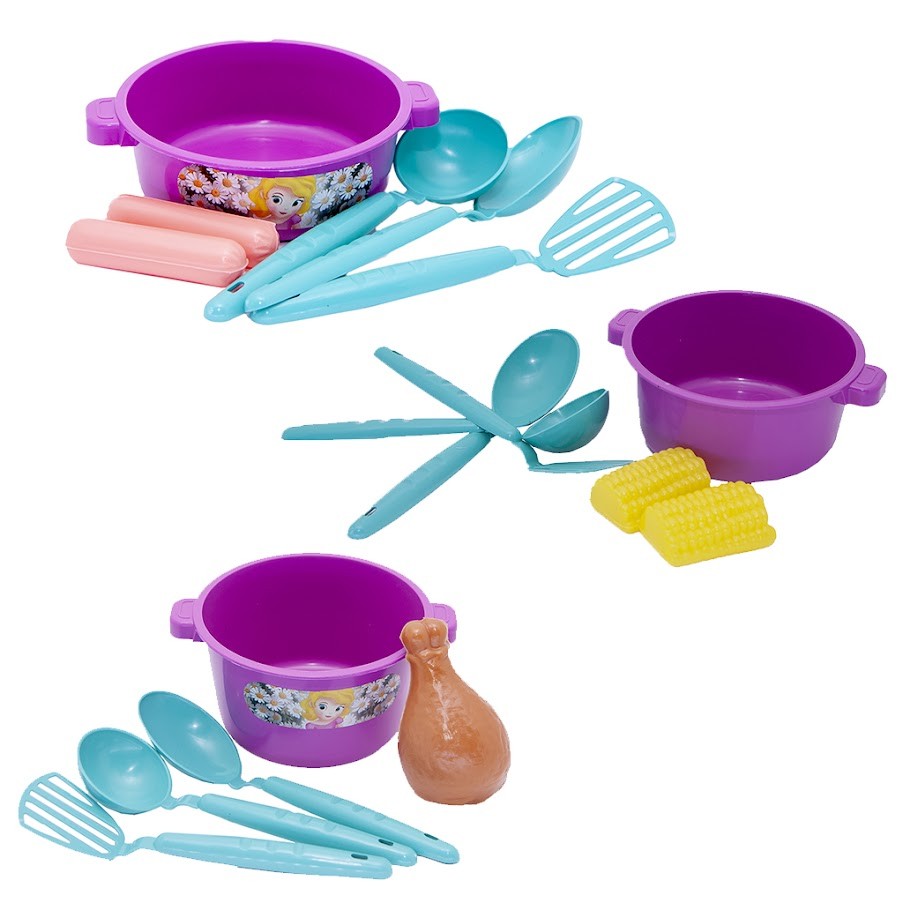 Kit Panelinhas Infantil Cozinha Comidinhas Fogão Cooktop 21p