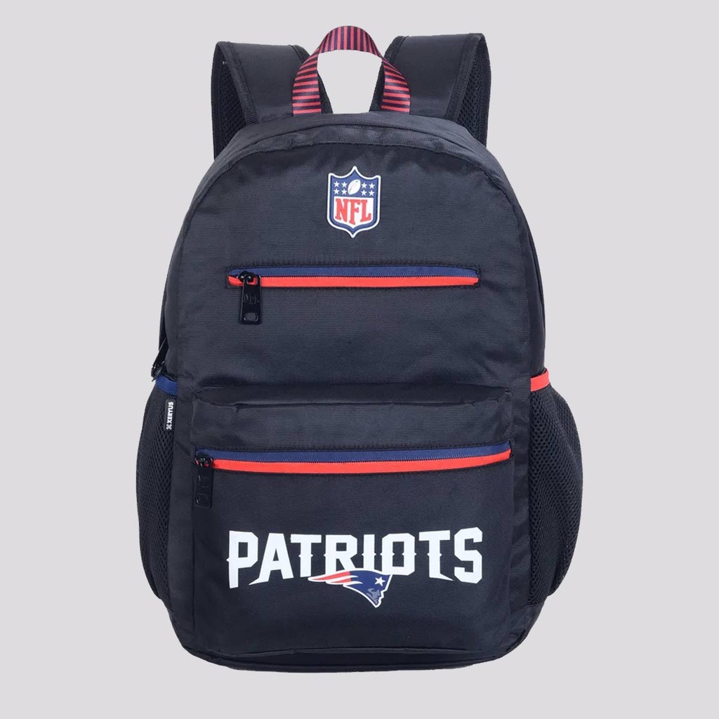Mochila NFL New England Patriots Esportiva Preta