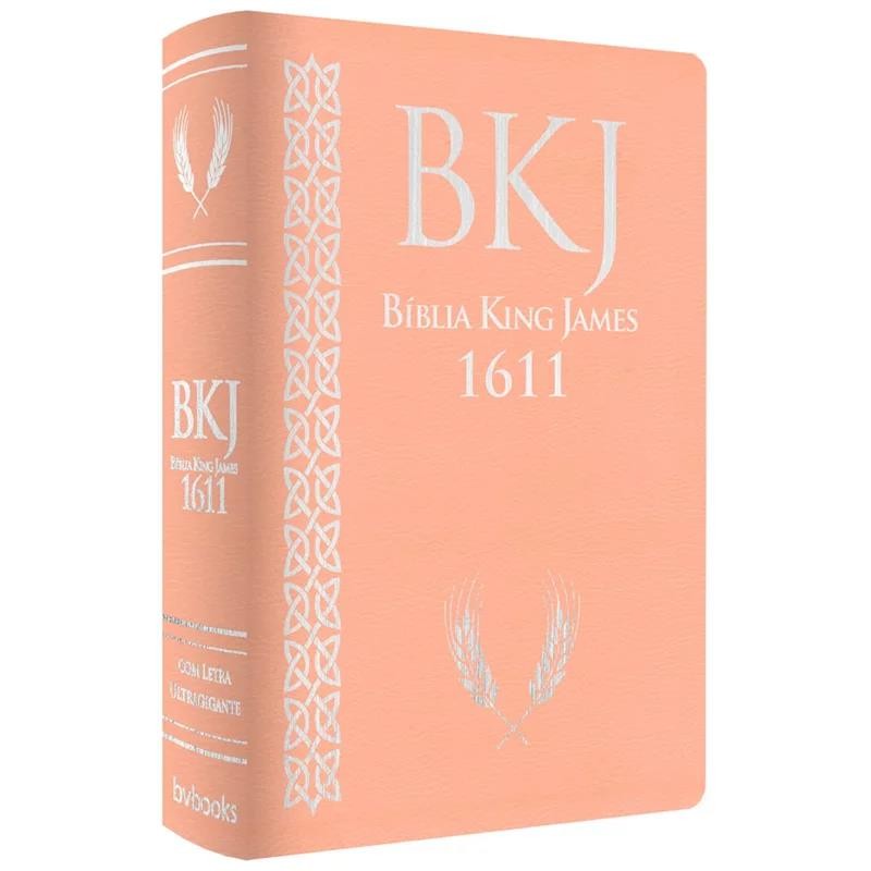 Bíblia King James 1611 | Letra Ultragigante | Capa Luxo Rose - Books & Magazines