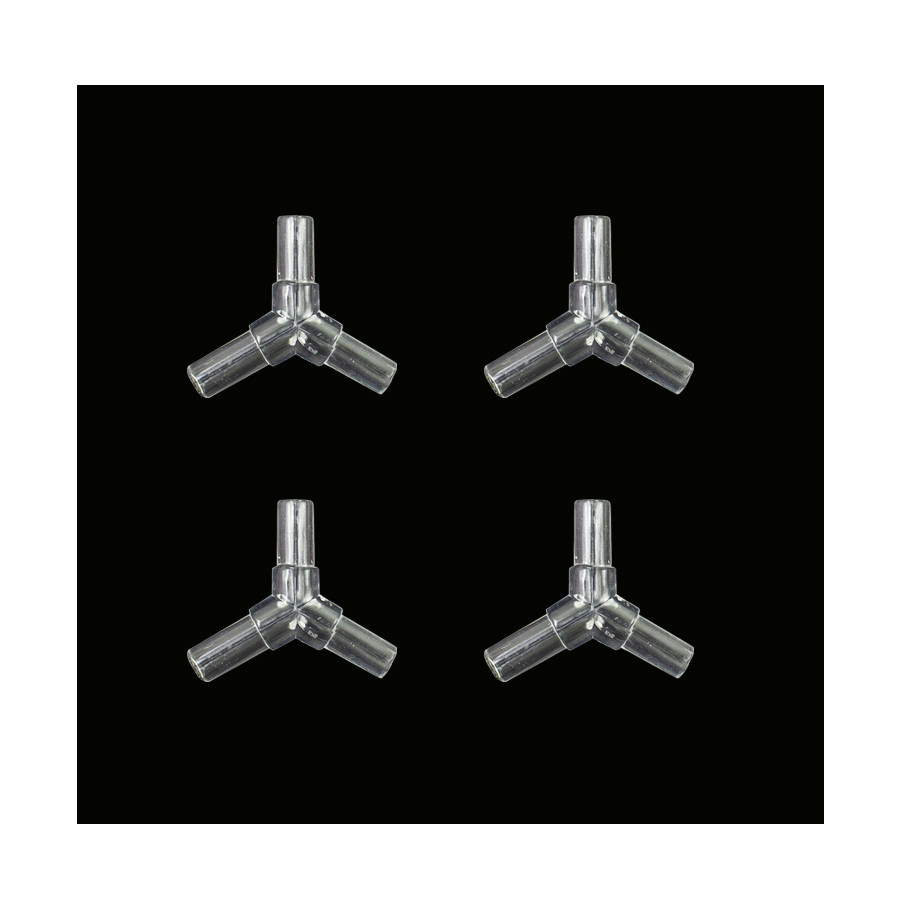 4 Divisor de ar Y entrada 2 saídas encaixa mangueira 4mm p/ compressor bomba de ar aerador aquário