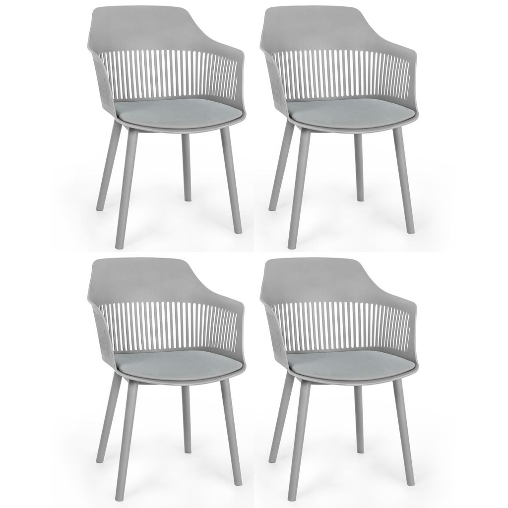 Kit 4 Cadeiras de Jantar Estofada Marcela em Oferta na Shopee