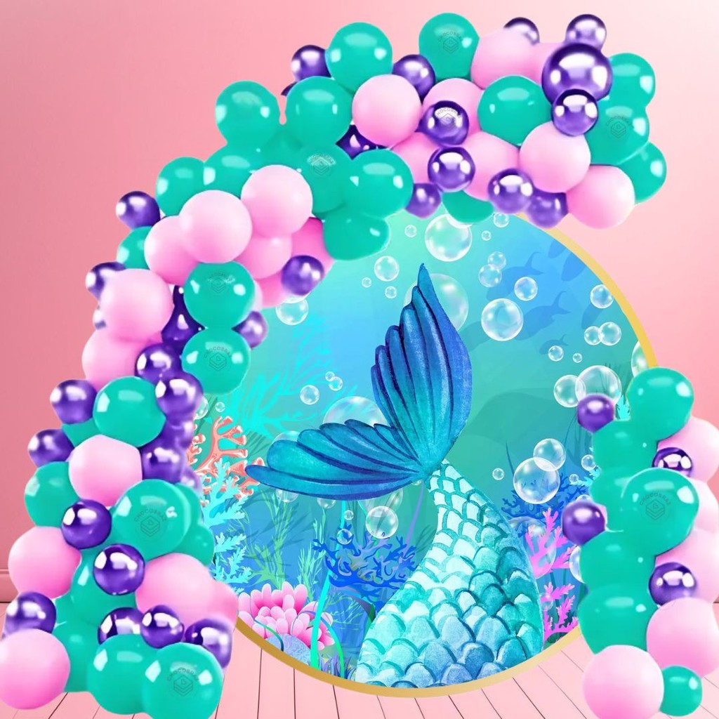 Kit 125 Balões SEREIA ROSA 7”+ TIFANY 7”+ VIOLETA Metalizado 5” - Bexiga  Para Aniversários KIT13 em Oferta na Shopee