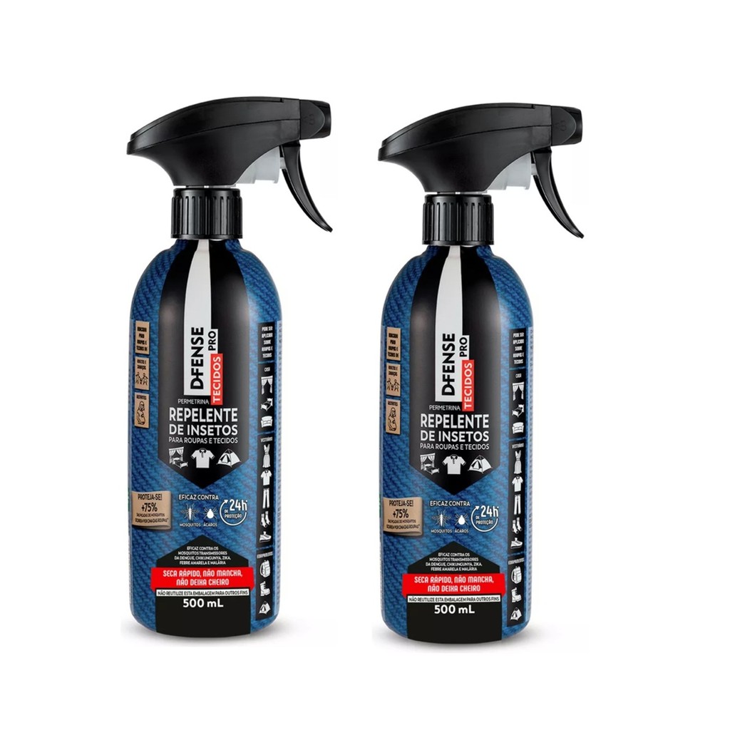 Kit 2un D-Fense Pro Tecidos 500ml