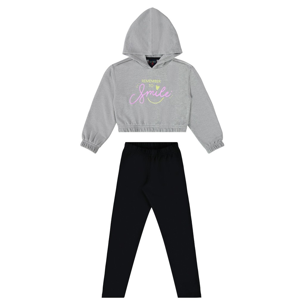 Conjunto Infantil para Menina com Cropped e Legging Guloseima - Baby & Kids Fashion