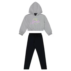 Conjunto Infantil para Menina com Cropped e Legging Guloseima