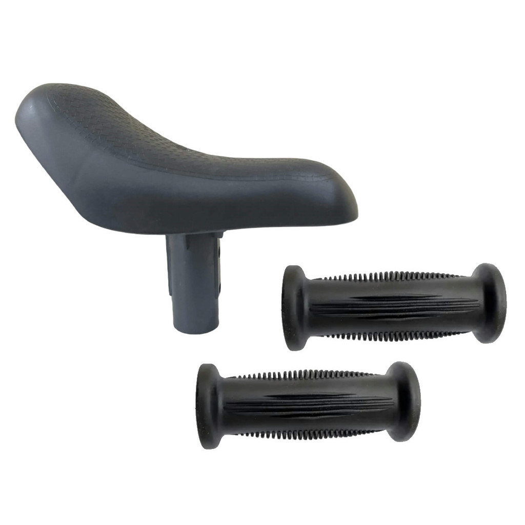 Kit Selim Banco Mais Manopla Para Bicicletas Aro 12 Nathor