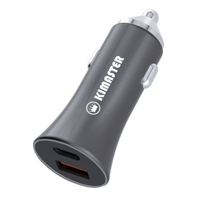 Carregador Veicular Turbo 40w Kimaster Usb 18w E Tipo C 22w