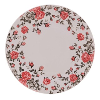 Prato para Sobremesa Lyor Pink Garden de Porcelana 19,5cm