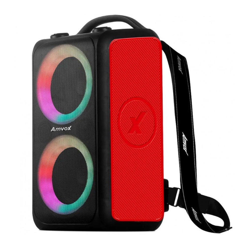 Caixa De Som Amplificada Bluetooth Amvox ACA 600 Vermelho 600W Bagvox Bivolt