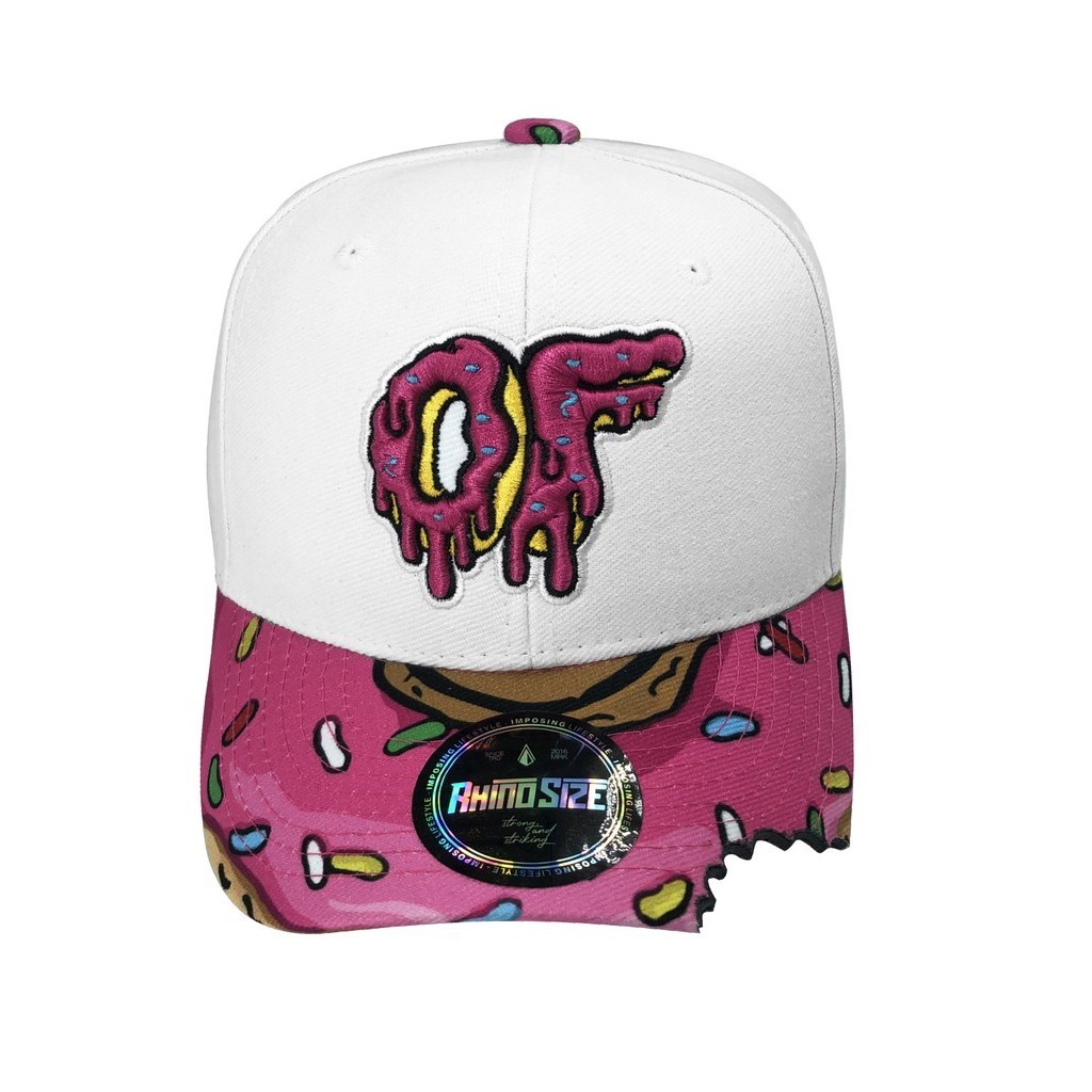 Boné Rhino Size Donuts Branco Aba Curva