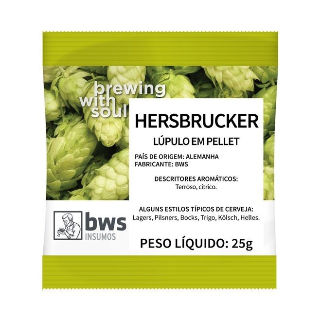 Lúpulo Hersbrucker T90 em Pellets para Cerveja Artesanal - 25g