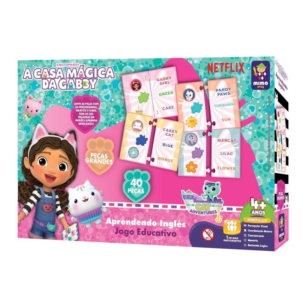 Jogo A Casa da Gabby Aprendendo Inglês - Mimo em Oferta na Shopee