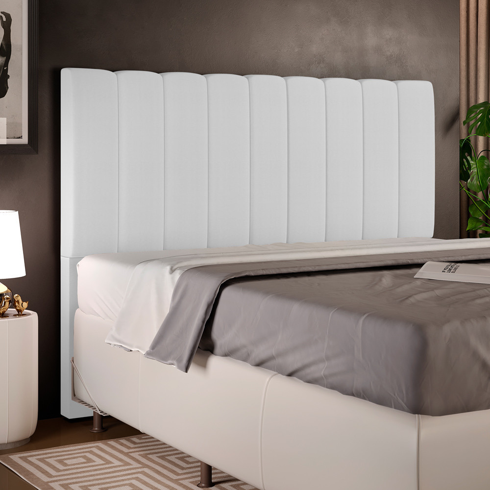 Cabeceira Cama Box Queen 160 cm Dália W01 Facto Branco - Lyam Decor em Oferta na Shopee
