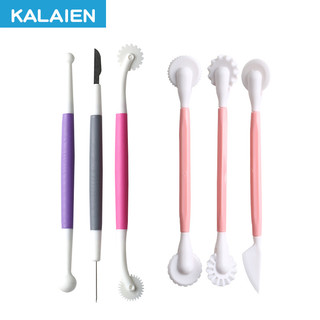 KALAIEN 3PCs fondant molde geléia moldar faca geléia escultura ferramenta conjunto geléia escultura bolo ferramenta cor aleatória