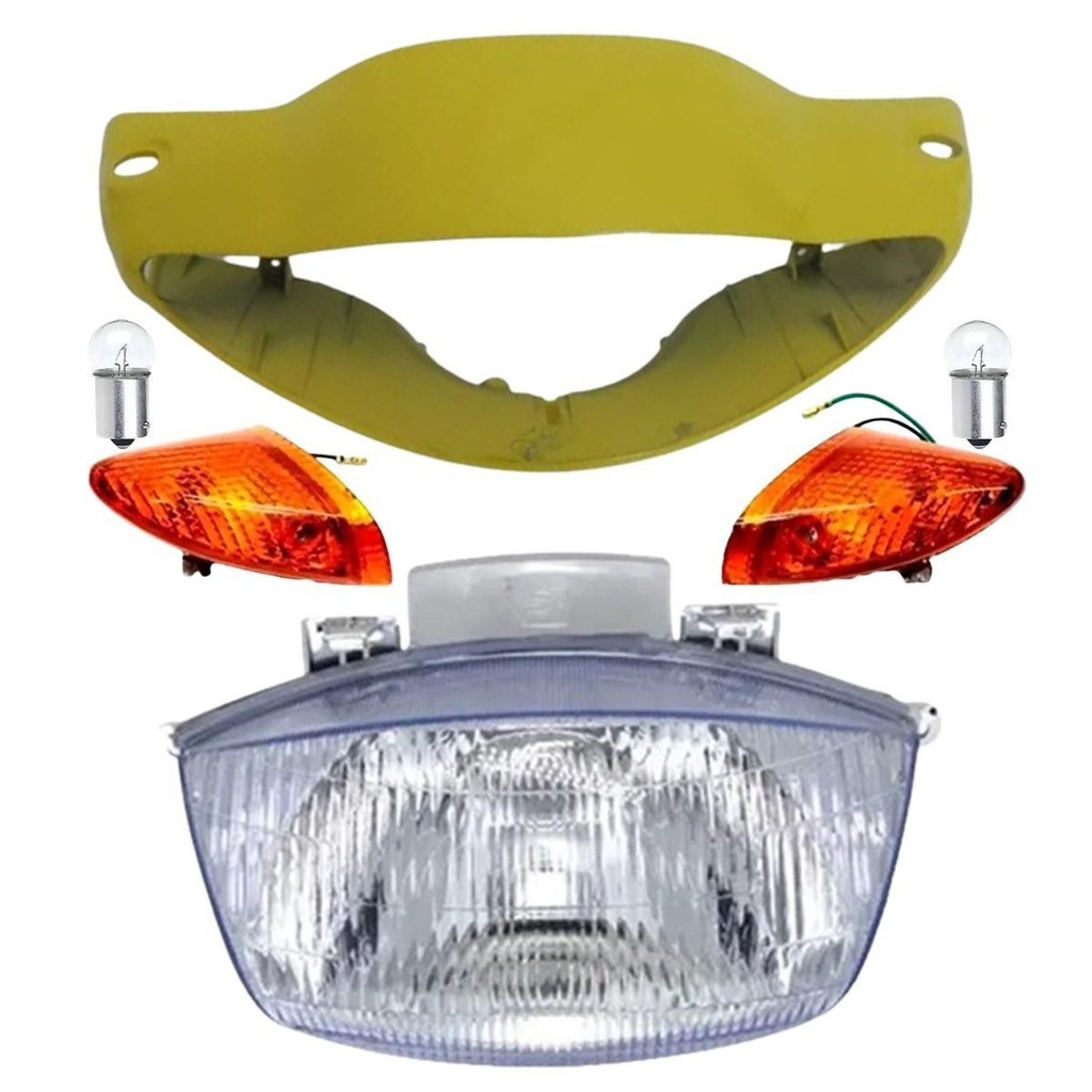 Carenagem Farol, Bloco, Pisca Biz 100 98 Á 99 Amarela