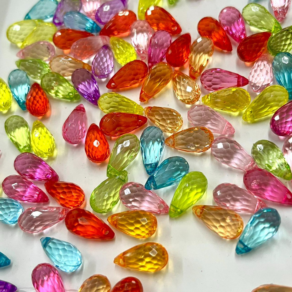 120pcs Miçangas Transparente Gotículas De Água em Oferta na Shopee