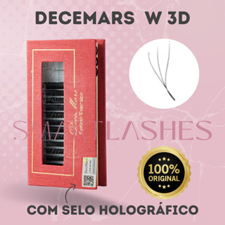 Cilios Decemars W 3D Curvatura D ORIGINAL com selo Volume Egípcio W3D Alongamento Extensão De Cílios em Oferta na Shopee