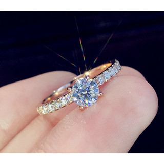 Anel de Noivado Solitário Banhado a Ouro 18k com Zircônia Folheado Noivado - Estilosa e Moderna em Oferta na Shopee