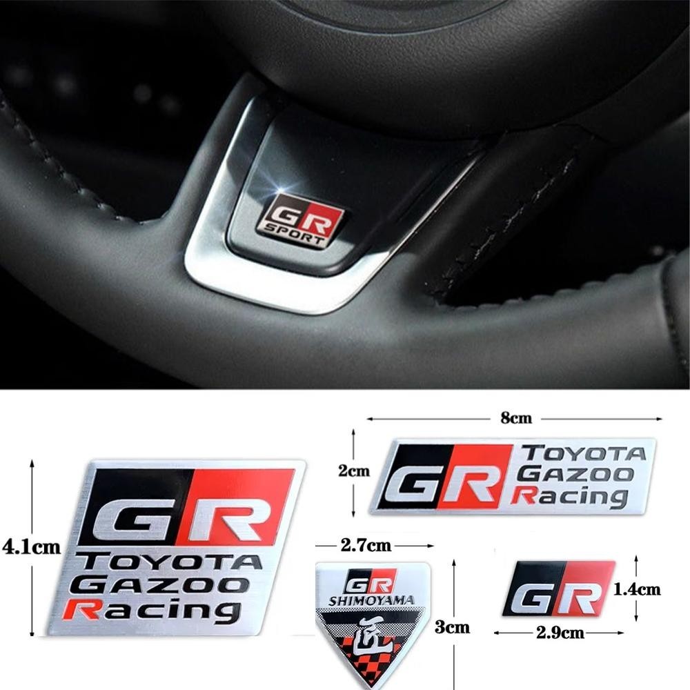 Autocolante Toyota Gazoo Racing Car Styling Carro De Corrida Logotipo Do Centro De Volante Emblema Para RZ RC RS Corolla RAV4 Auris Yaris Prius C-HR RAV4 Avensis Prado Auto Camry