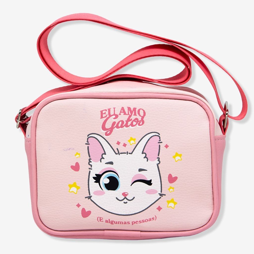 Shoulder Bag Eu Amo Gatos - Zonacriativa - Men Bags