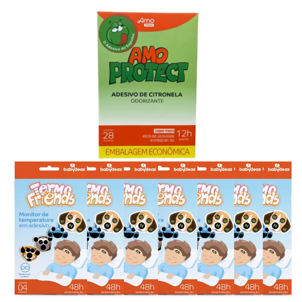 Kit 28 Sai Mosquito Repelente e 28 Termômetro Termo Friends