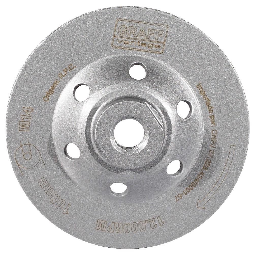 Rebolo Diamantado Tipo Prato C/ Rosca 100xm14mm (573,0004) - Graff Vantage
