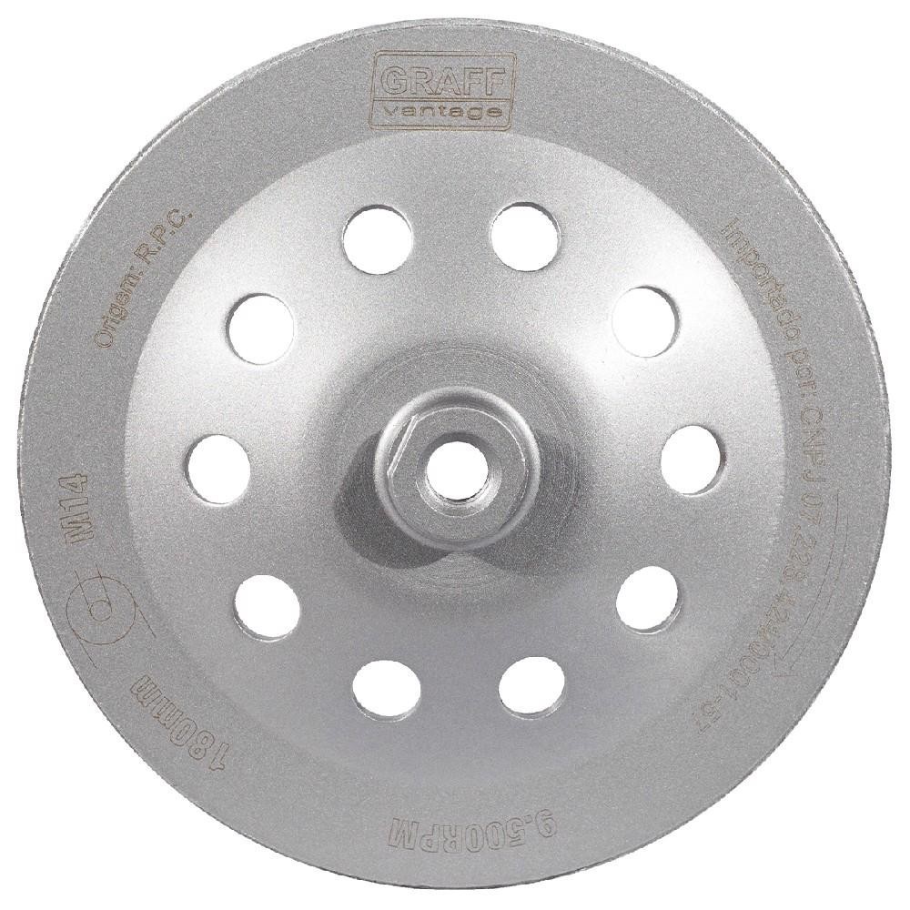 Rebolo Diamantado Tipo Prato C/ Rosca 180x14mm (573,0006) - Graff Vantage