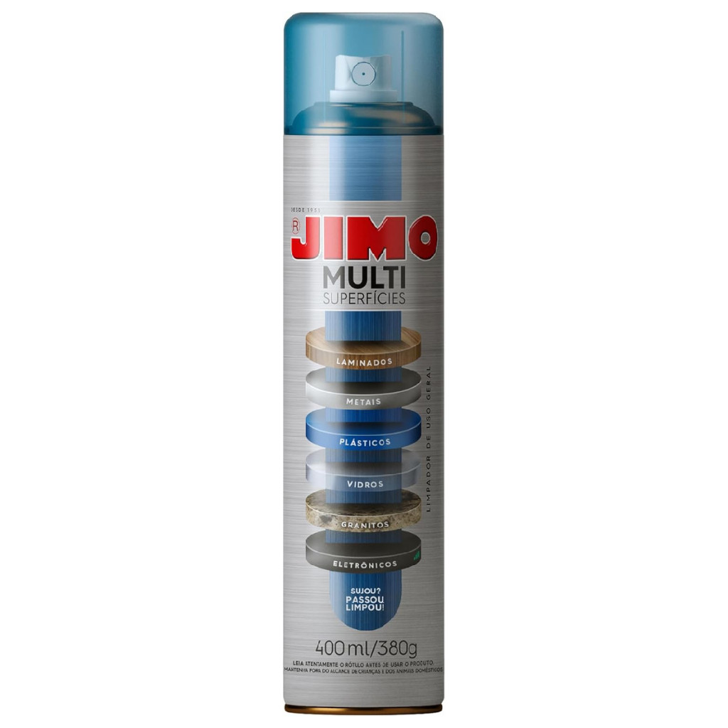 Limpador Multiuso JIMO Aerosol 400ml Limpa Todas as Superfícies Removedor de Gordura e Sujeira Uso Geral - Home & Living