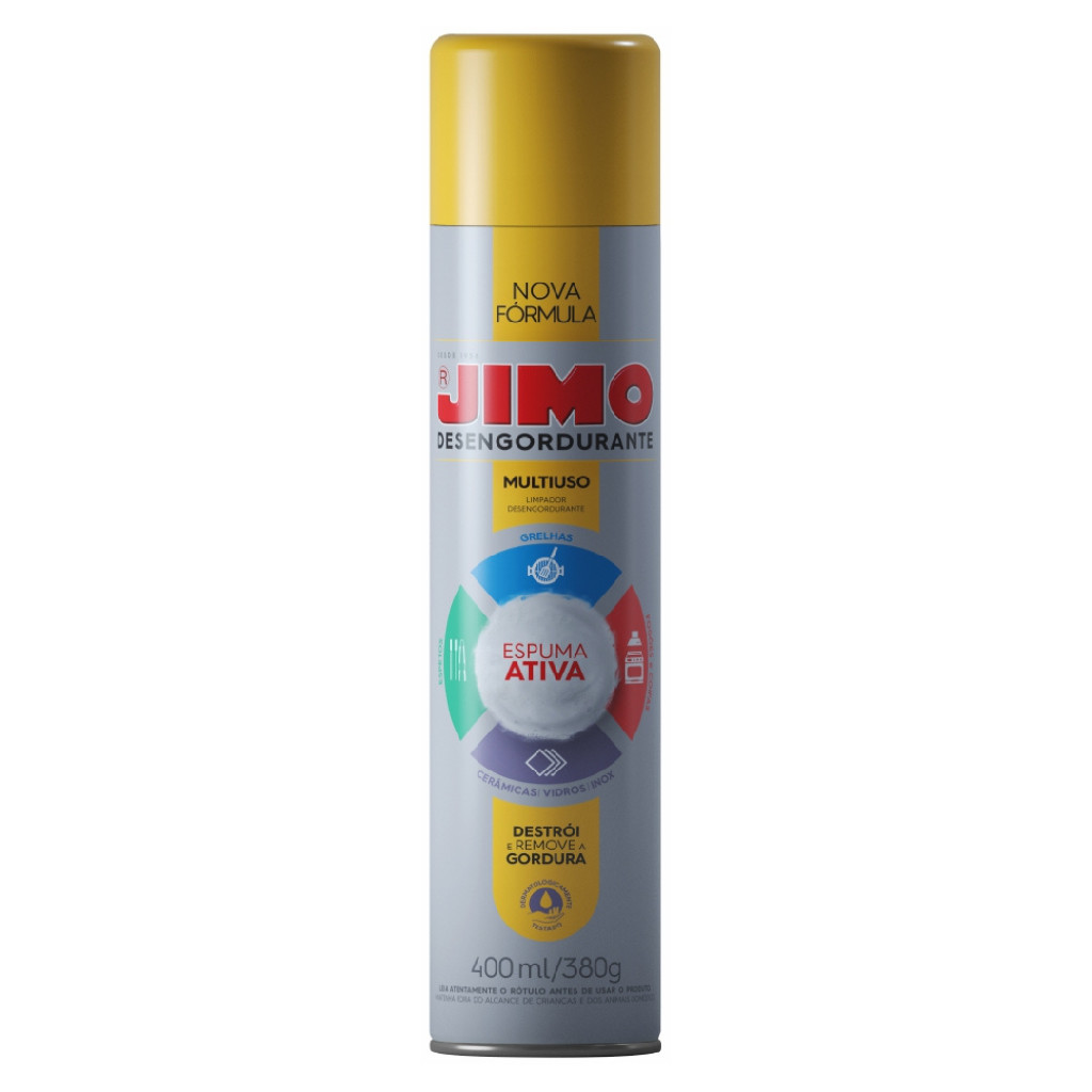 Desengordurante Limpador Espuma Multiuso Aerosol 400ml Jimo - Home & Living