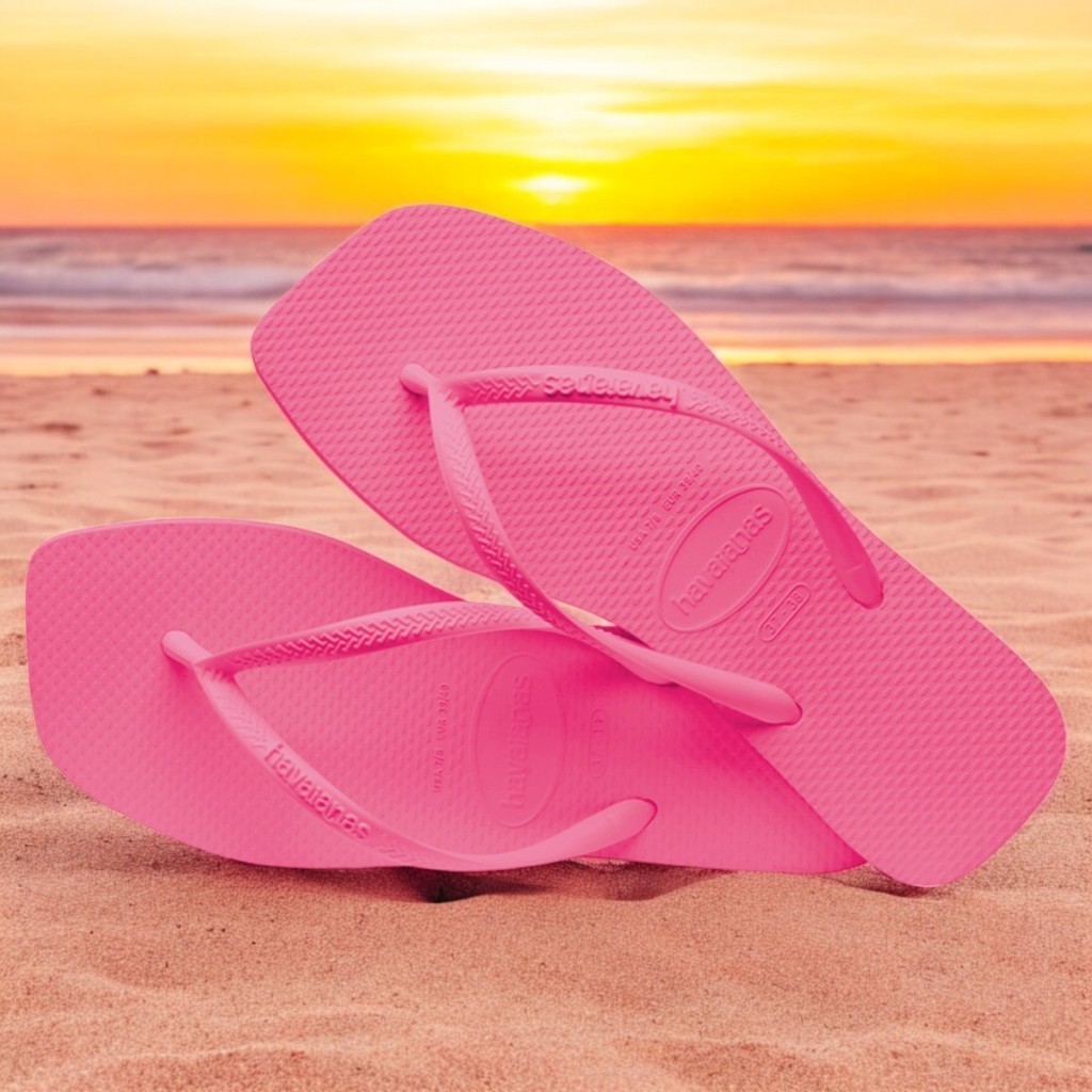 Chinelo Feminino Tradicional Havaianas Slim Square Casual Macio Verão Praia e Piscina Dia a Dia