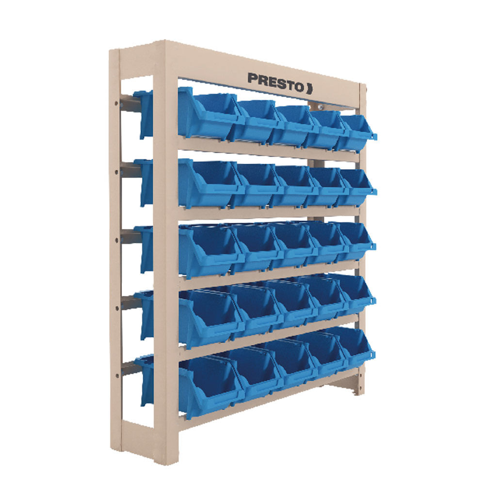 Kit Estante Gaveteiro com 25 Gavetas Nro 3 Azul 93002 Presto